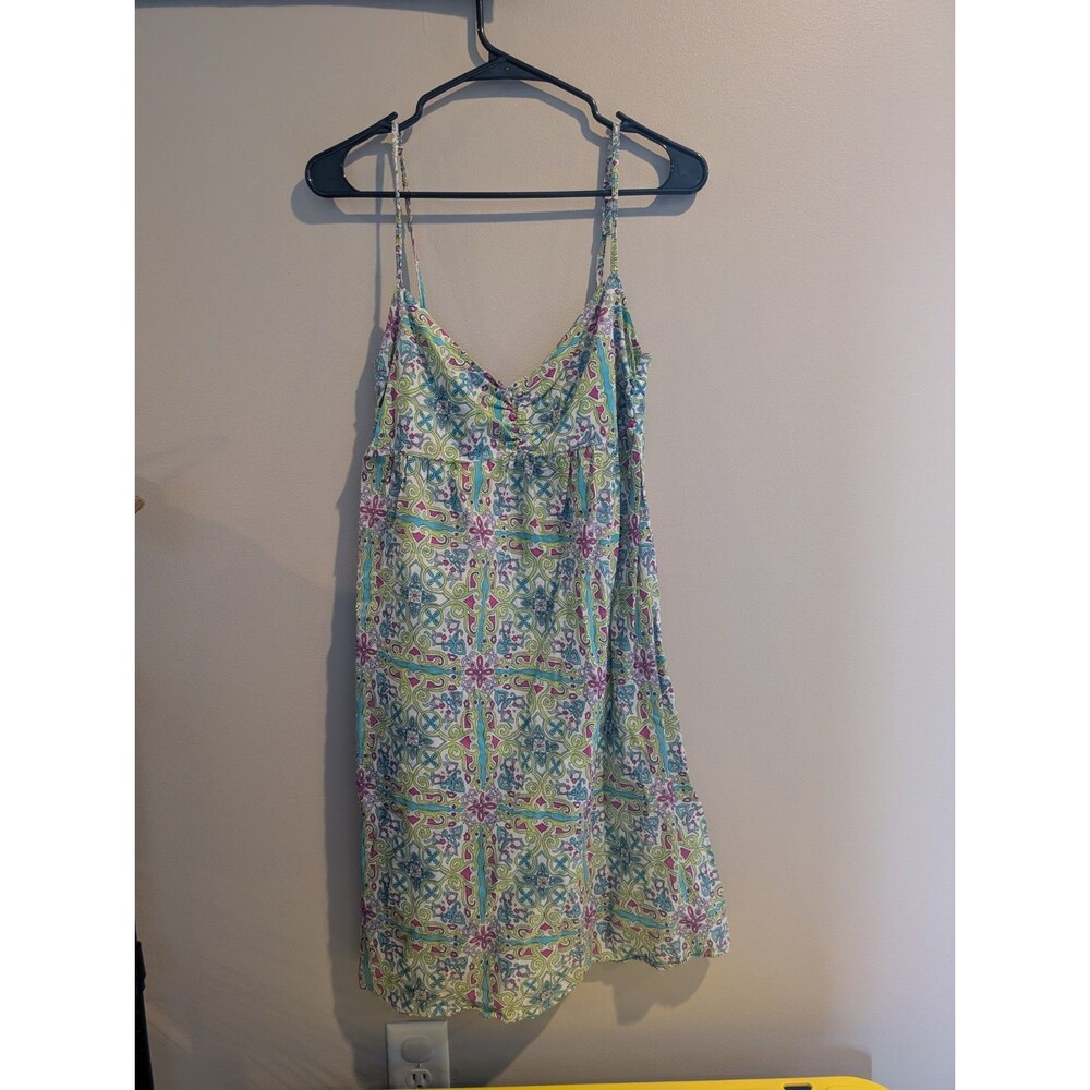 Tommy Bahama Sundress Womens Small Pink Floral Smocked Strappy Hawaiian Spring